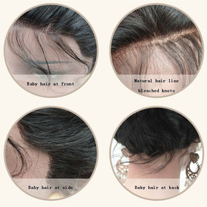 <span class=keywords><strong>Parrucca</strong></span> piena di pizzo europeo capelli umani marrone biondo riccio vergine con pizzo trasparente - Product Image 4