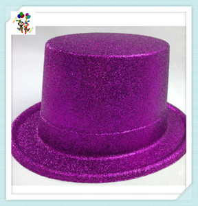 Cheap Party Fancy Dress Costume Plastic <strong>Purple</strong> Color Glitter Top <strong>Hats</strong> HPC-2634 - Product Image 2