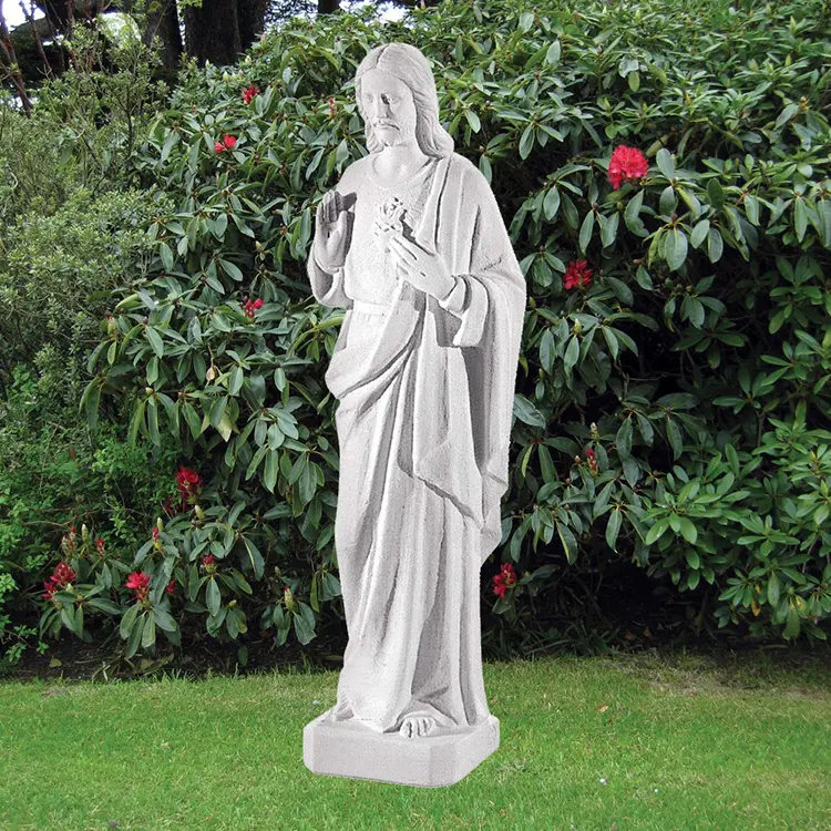 Produttore fornito a grandezza naturale tema Christian pietra figura di marmo religioso Gesù Cristo statua per interni decorazione della chiesa