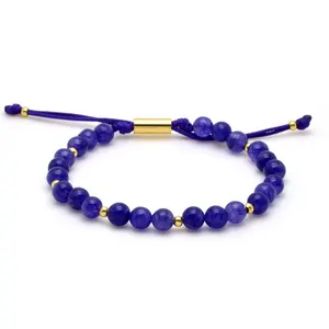 在中国制造的时尚首饰批发简单的蓝色珠子手镯为妇女