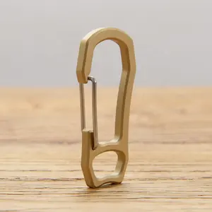 Mode Tahan Lama Gantungan Kunci Carabiner Keychain Klip Hook Kuningan Carabiner Klip
