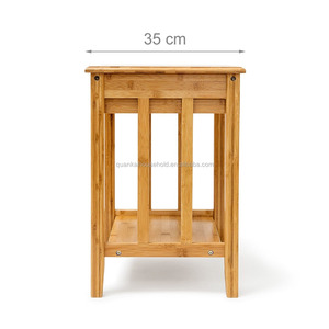 Natural <strong>Bamboo</strong> Side <strong>Table</strong> With Drawer <strong>Bamboo</strong> Sofa Side Desk Small Double <strong>Table</strong> <strong>Bedside</strong> <strong>Table</strong> - Product Image 4