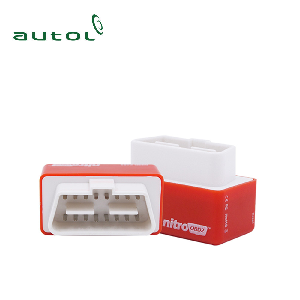 OBD2 Economy Fuel Saver NitroOBD2 Full Chip Tuning Box voor Dieselauto's Benzineauto's (Rood