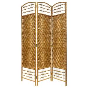 Divisorio per Stanza <span class=keywords><strong>in</strong></span> Legno di Bambù Antico Stile Arabo Artistico a 3 Pannelli Retrattile per Interni e Uffici - Product Image 1