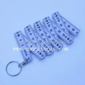 mini plastic folding ruler with key ring