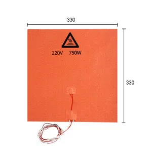 FYSETC Silicone Chauffe-330x330mm 120 V 750 W Pour Tronxy X5S 3D Lit Chauffant D'imprimante Mise À Niveau Avec adhésif 3m