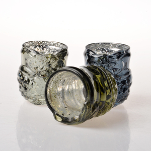 <strong>Owl</strong> Shaped Cute Electroplating Color Glass Tea Light <strong>Candle</strong> <strong>Holder</strong> Jar For Home Garden Decoration