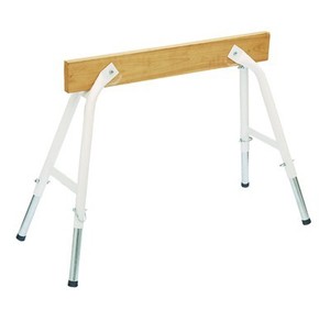 Planches en bois et acier avec trépied, pieds télescopiques cheval pour scie à pied, charpentier - Product Image 2