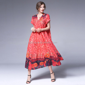 Ultimi Modelli di Abbigliamento Premaman, Vestito Lungo da Donna con Motivo Gratuito - Product Image 1