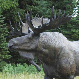 Giardino Yard Al di Fuori Della Decorazione del Mestiere del Metallo Vita Dimensione del Bronzo Moose Elk Cervi di David Scultura