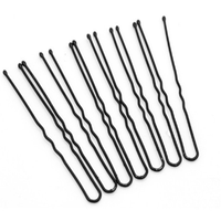 Épingles à cheveux noires en forme de U de 6 cm, épingles à cheveux en métal en forme de U