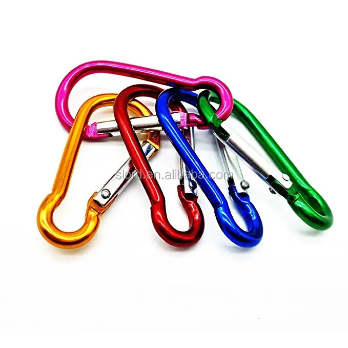 Móc Khóa Carabiner Dạng Vòng Chữ D Bằng Nhôm 2.0 "/5CM, Móc Khóa Caribeaner Nhỏ Bền Nhẹ