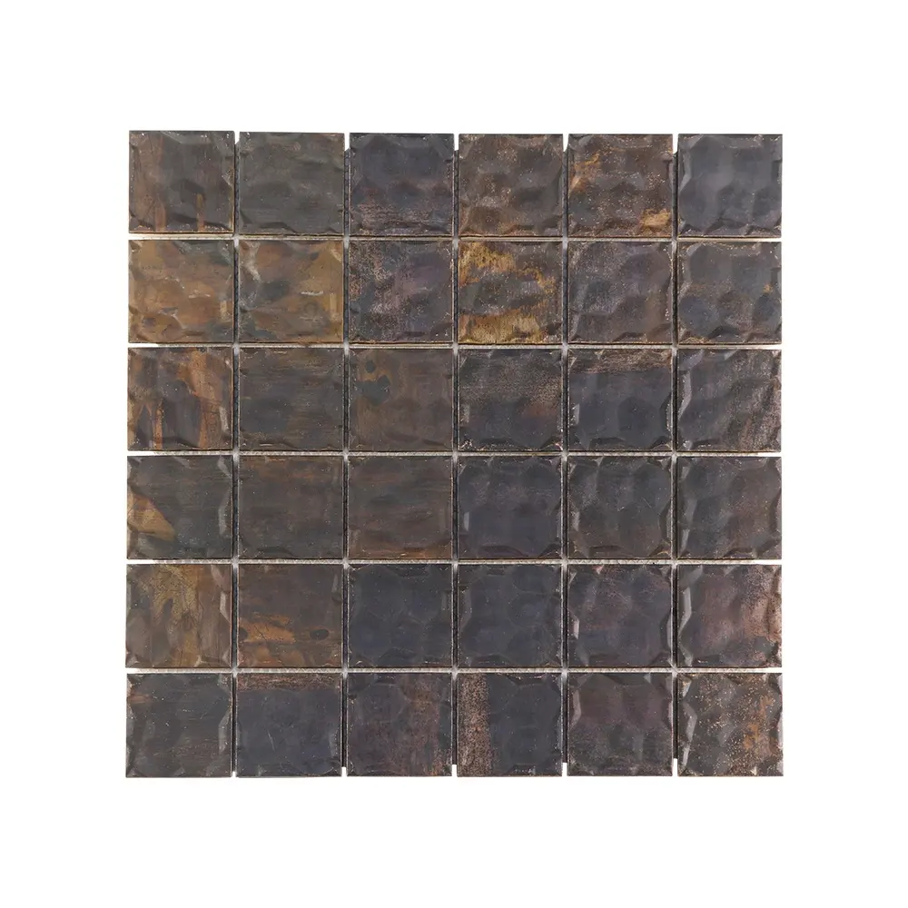 Ditempa Ubin Dinding Logam Antik Tembaga Mosaik untuk Dinding dan Kamar Mandi dan Lobi Cooper Logam Mosaik Ubin