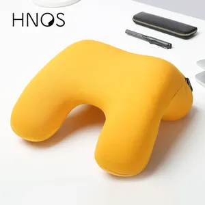 Hnos Funny Shape Ergonomic Hot Sale 2 In 1 Neck Support Pillow Bolster Airplane Car Sleeping Nap Travel Pillow For Car Seat