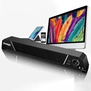 OEM מיני סטריאו בס מחשב לוח שולחן העבודה usb soundbar רמקול עם 3.5mm אוזניות מיקרופון שקע עם CE FCC ROHS