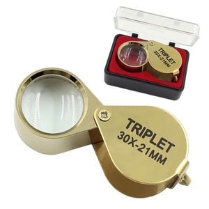 30x21mm Bijoux Idetification Loupe Bijoutier Loupe Avec Cadre En Acier Inoxydable - Product Image 1