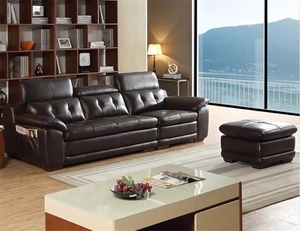 <strong>Sofa</strong> with <strong>adjustable</strong> <strong>headrest</strong> luxury germany wooden <strong>leather</strong> living room <strong>leather</strong> functional <strong>sofa</strong> - Product Image 4