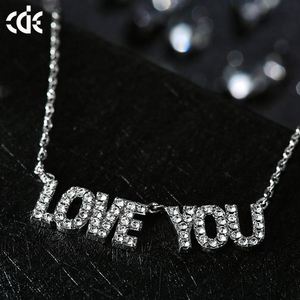 Mode de bijoux en argent Sterling <span class=keywords><strong>je</strong></span> <span class=keywords><strong>te</strong></span> aime lune et retour collier pendentif pour cadeau du jour de Valentine - Product Image 6