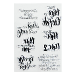 <span class=keywords><strong>Tampon</strong></span> transparent en silicone transparent pour lettres et mots personnalisés, pour bricolage, <span class=keywords><strong>scrapbooking</strong></span> et décoration, 1 feuille - Product Image 3