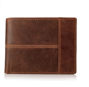 Boshiho vendita calda Design in vera pelle RFID blocco carta di credito da uomo <span class=keywords><strong>portafoglio</strong></span> <span class=keywords><strong>portafoglio</strong></span> sottile minimalista in pelle di cavallo pazzo - Product Image 4