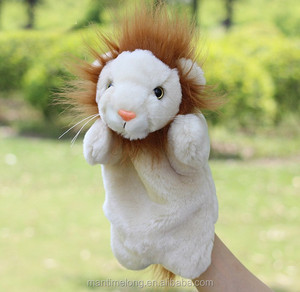 Lion Shape Kids Toy Hand Puppet Hand Glove Puppet Finger <strong>Sack</strong> Hand Dolls Plush Finger Puppet - Product Image 1