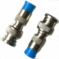 Connecteur coaxial à compression BNC mâle sans soudure RG6 RG59 RF en argent et zinc/cuivre noir