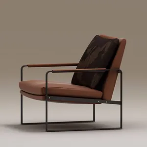 Leman Lounge-sillón moderno de cuero, venta al por mayor