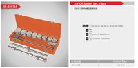 Kit d'outils professionnels de réparation automobile avec mallette rigide, douilles 4/3'' DR, clé à cliquet, adaptateur de douille CR-V pour perceuse, outils manuels et pneumatiques