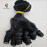 Alibaba Offre Spéciale beauty10A faisceaux de cheveux humains vierges bouclés en spirale noire