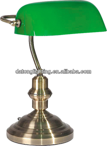 Green Lampshade Classic <strong>Banker</strong> Desk <strong>Lamp</strong> - Product Image 3