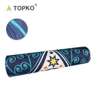 TOPKO-<span class=keywords><strong>esterilla</strong></span> de <span class=keywords><strong>Yoga</strong></span> de ante TPE, ecológica, personalizada, azul, impresión Digital, 4mm, <span class=keywords><strong>doble</strong></span> capa, antideslizante - Product Image 2