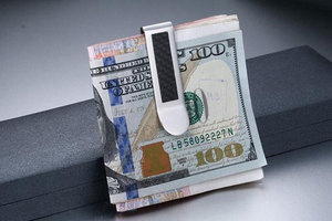Venta al por mayor magnética, de titanio Mens cartera dinero Clip de titular de la tarjeta de crédito de plástico de fibra de carbono Clip de dinero - Product Image 4