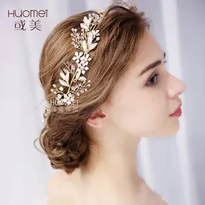 งานแต่งงานอุปกรณ์เสริมผมแฟชั่นคริสตัลเจ้าสาว Headband สำหรับผู้หญิง