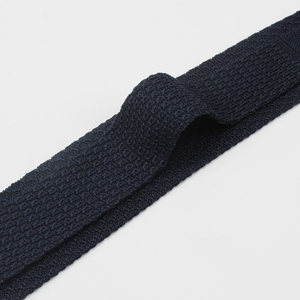 Design personnalisé mode hommes 100% <span class=keywords><strong>soie</strong></span> solide noir <span class=keywords><strong>cravate</strong></span> <span class=keywords><strong>tricot</strong></span>ée - Product Image 2