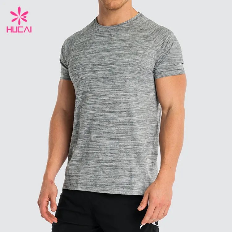 Custom Logo Printing Dry Fit Polyester Spandex Mens Athletic sport T Shirt
