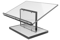 Pupitre acrylique debout de plancher transparent Plate-forme acrylique Podium Chaire