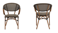 Chaise de bistrot de jardin en aluminium traditionnel fait main Champion pour villa cour