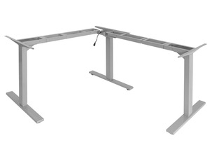 Bàn Điều Chỉnh Chiều Cao Bằng Điện Bàn Điều Hành Góc Với Sơn Màu Xám Đồ Nội Thất Văn Phòng Thương Mại - Product Image 4