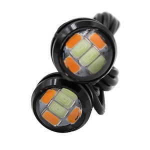 Xe Led Kép Màu Eagle Mắt Ánh Sáng 23mm 5630 6 SMD DRL Ban Ngày Chạy Đèn Tự Động Bật Xe bóng đèn tạo kiểu Trắng + Amber DC 12 V - Product Image 2