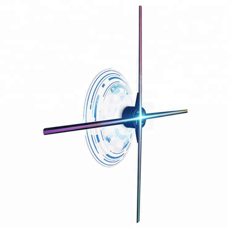 4 оси лезвия Wi Fi приложение поддержка голографическая светодио дный 3D LED голограмма дисплей торговли Показать