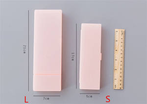 Top Qualität Einfache Transparent bleistift fall Frosted Kunststoff Bleistift Stifte lagerung box schreibwaren Büro Liefert 3 spezifikationen - Product Image 4