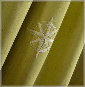 Rideau à lame vert à la broderie rideaux et voilages - Product Image 6