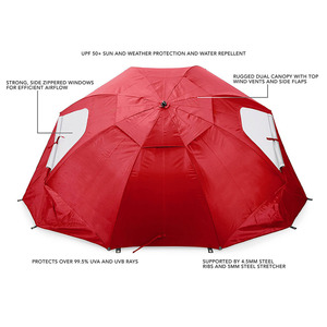 Portable Double Layer 3 or 4 Person <strong>Umbrella</strong> Custom Automatic Beach <strong>Umbrella</strong> <strong>Tent</strong> - Product Image 4
