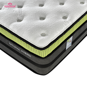 Colchón Híbrido de Espuma Viscoelástica <span class=keywords><strong>QUEENDOM</strong></span> Clima Cool, con Muelles Ensacados, Gel de Goma, Bambú Ecológico, Anti-Escaras, Blanco, ¡Gran Venta! - Product Image 5