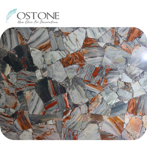 Top Cấp Đa Màu Cam Đá Đá Mã Não Agate Bán Quý Đá Tấm - Product Image 2