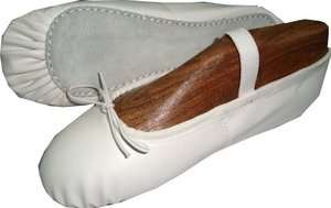 Chaussures de ballet pour filles et femmes, zapatillas de ballet en gros, OEM, élastiques, adultes, enfants, cuir véritable, semelle complète, danse - Product Image 4