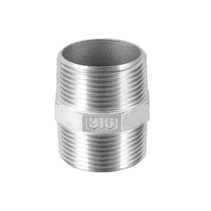 2 inch SS316 bsp/npt pipe hex nipple fitting