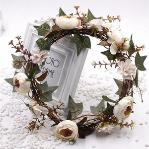 Country Christmas Decoration Twig <strong>Wreath</strong> Dried Rattan Vine <strong>Wreath</strong> <strong>Ring</strong> for DIY Handmade Door Hanging Flower <strong>Wreath</strong> - Product Image 4