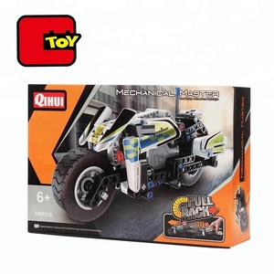 Briques recul jouet <span class=keywords><strong>police</strong></span> <span class=keywords><strong>moto</strong></span> <span class=keywords><strong>enfant</strong></span> connexion jouets avec 193 pcs - Product Image 5