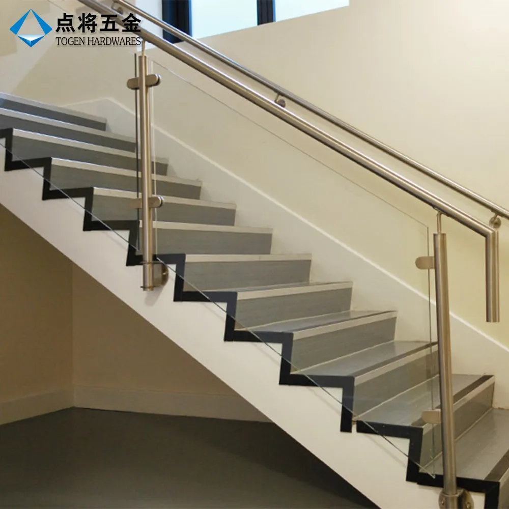 Xiamen 304 316 in acciaio inox vetro stair ringhiera per la sicurezza